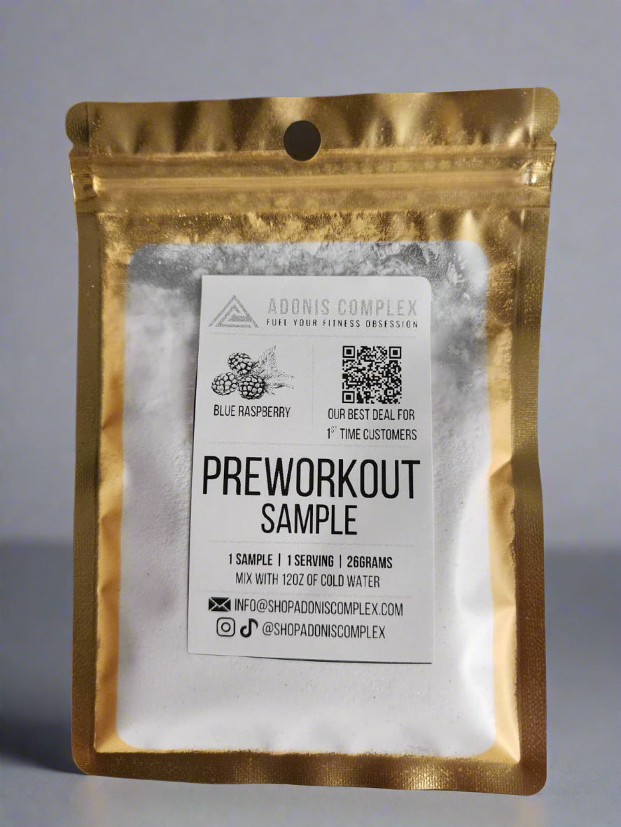Naturally Sweetened Pre-Workout Powder – Blue Raspberry – 1 Serving Sample