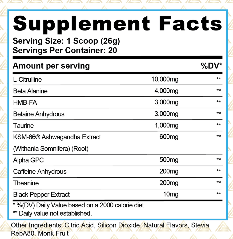 Pre-Workout - Blue Raspberry - 20 Servings – Adonis Complex